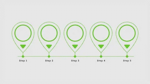 Business processes infographic 5 steps template animation Stock Footage 331846482