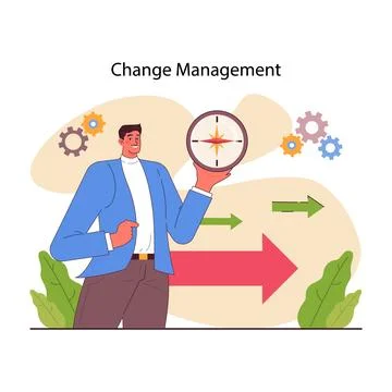 Business processes optimization. Change management, company Illustrazione stock