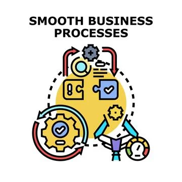 Business processes optimizing workflow development operations Stock Illustration