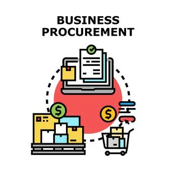 Business procurement process vector concept illustration Stock Illustration