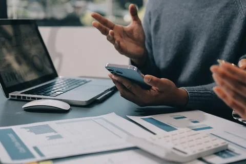 Business professional analyzing financial data on digital tablet dashboard .. Stock Photos