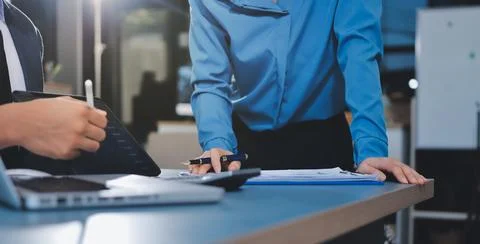 Business professional analyzing financial data on digital tablet dashboard .. Stock Photos