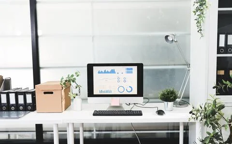 Business professional analyzing financial data on digital tablet dashboard .. Stock Photos