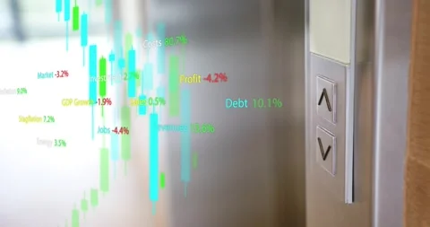 Business professional hand hovering over elevator button in hallway monitoring Stock Footage 318918205