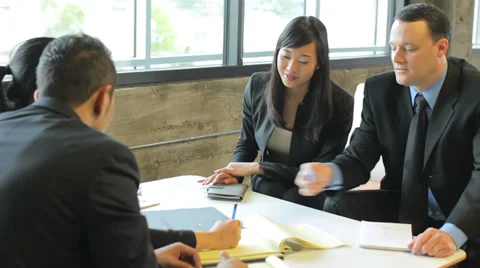 Business Professionals Work Together Видео 33839918