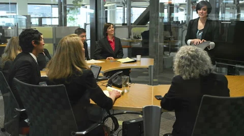 Business Professionals Work Together Stock-Footage 33840784