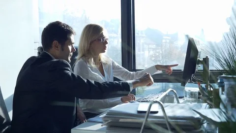Business professionals working together Stock Footage 82088765