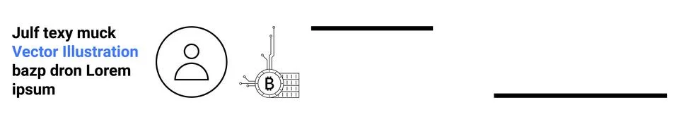 Business Profile Icon with Data Analytics Graph in Black and White Stock Illustration