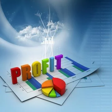 Business profit  graph . Stock Illustration