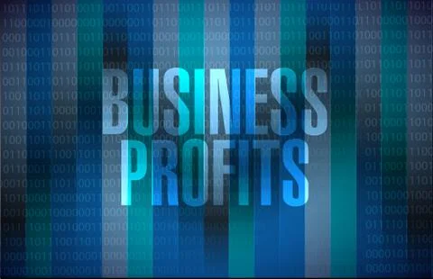 Business profits binary sign concept イラスト素材