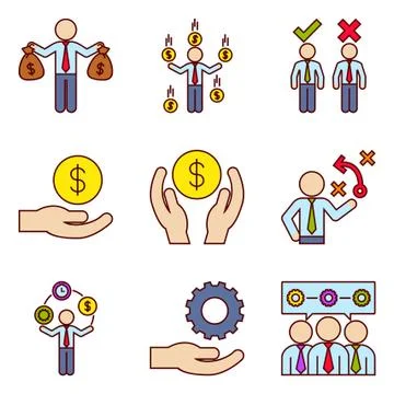 Business Profits Color Stock Illustration