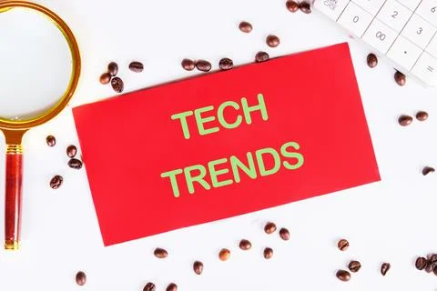 Business, programming, interface, application and network concept. Text TECH  Photos