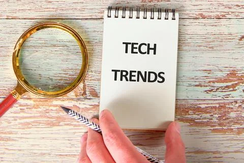 Business, programming, interface, application and network concept. Text TECH  Stock Photos