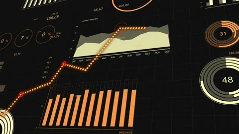 Business progress chart reports and bonds financial diagrams with growth bars Stock Footage 166646605