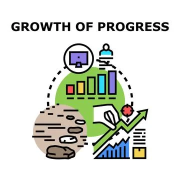 Business progress growth strategy development concept Stock Illustration