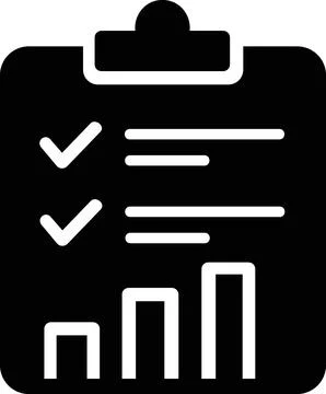 Business project checklist report evaluation icon Stock Illustration