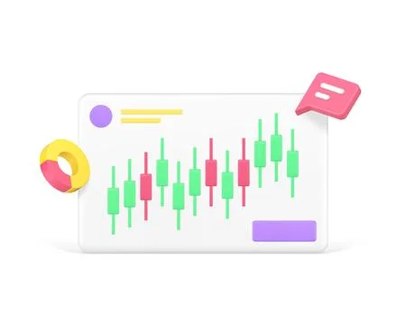 Business project dynamic analyzing optimization planning graph workflow 3d ic Stock Illustration