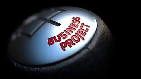 Business Project on Gear Shift Stock Illustration