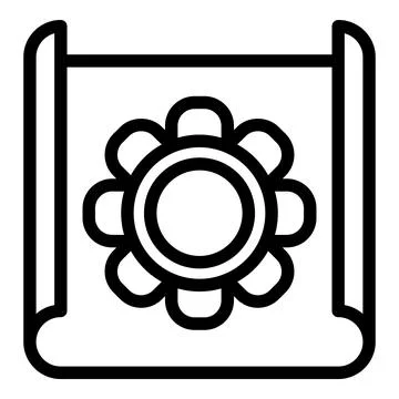 Business project icon outline vector. Online job Illustrazione stock