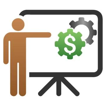 Business Project Presentation Gradient Vector Icon Stock Illustration