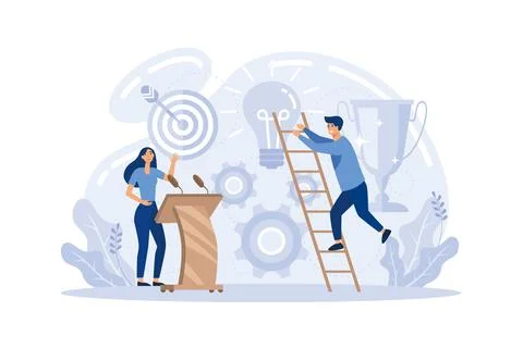 Business project start up process, start up idea launching, project managem.. 스톡 일러스트