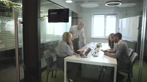 Business project team working together at meeting room at office Stock Footage 334605364