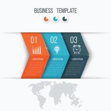 Business project template with arrows Illustrazione stock