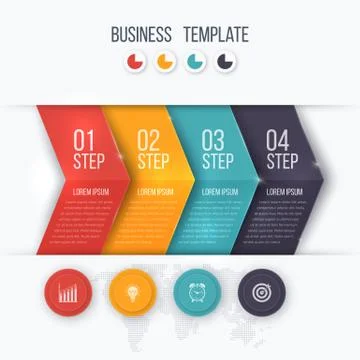 Business project template with arrows Stock-Illustration