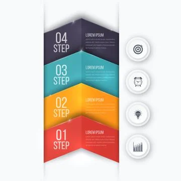 Business project template with arrows Stock Illustration
