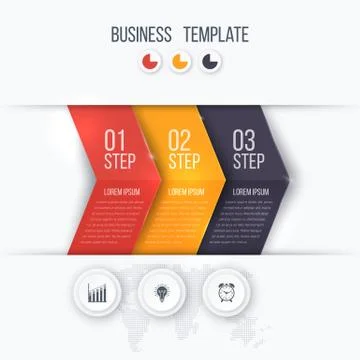 Business project template with arrows Stock Illustration