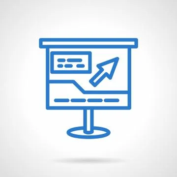 Business project vector icon simple line style Stockillustratie