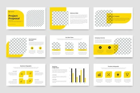 Business proposal powerpoint presentation slides template or corporate busi.. Stock Illustration