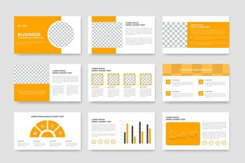 Business proposal powerpoint presentation slides template or corporate busi.. Stock Illustration