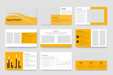 Business proposal powerpoint presentation slides template or corporate busi.. Stock Illustration