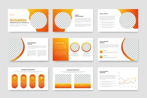 Business proposal powerpoint presentation slides template or corporate busi.. Stock Illustration