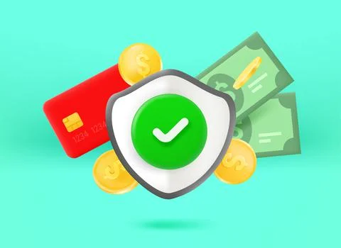 Business protection concept. 3d vector illustration Stock-Illustration