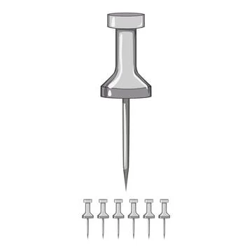 Business push pin cartoon vector graphic sign Stock Illustration