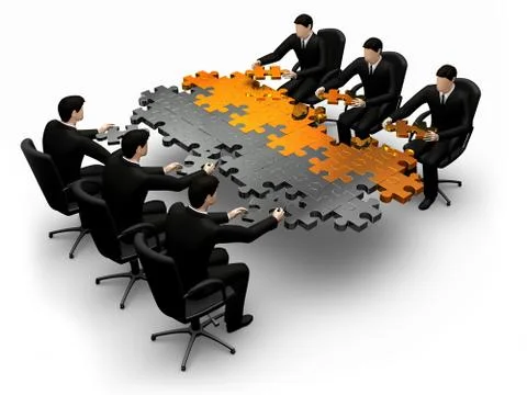 Business puzzle Stockillustratie