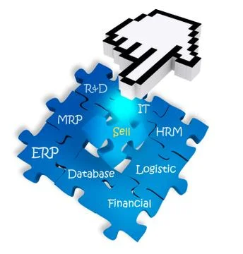 Business puzzles Stock Illustration