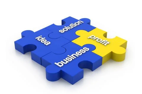 Business puzzles. Stock Illustration