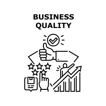 Business Quality Vector Concept Black Illustration Stock Illustration