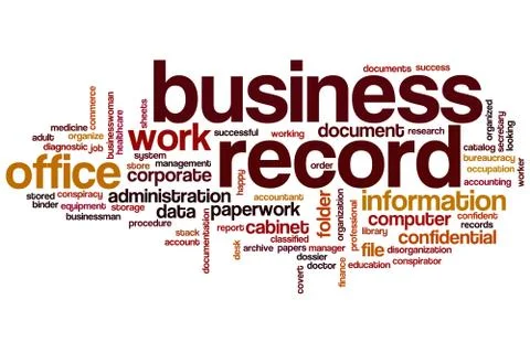 Business record word cloud イラスト素材