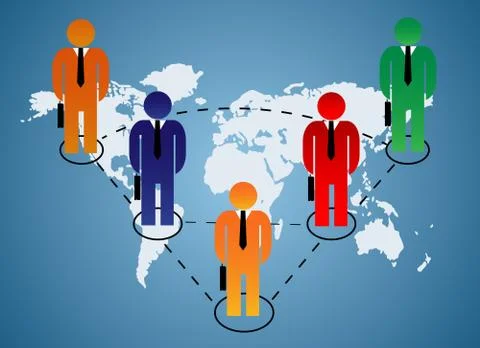 Business relationship global Stock Illustration