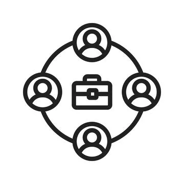 Business Relationship icon vector image.  Illustrazione stock