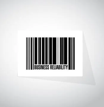 Business reliability barcode sign concept Illustration