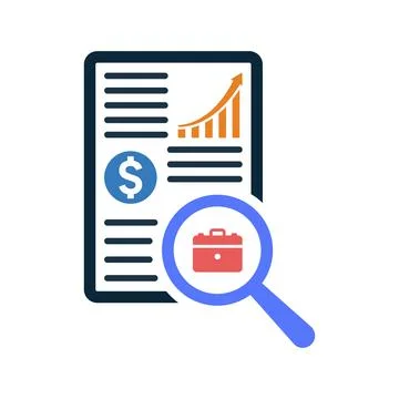 Business, report, analysis icon. Editable vector logo. Stock Illustration
