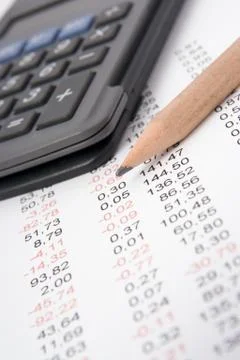 Business report analysis Stock Photos