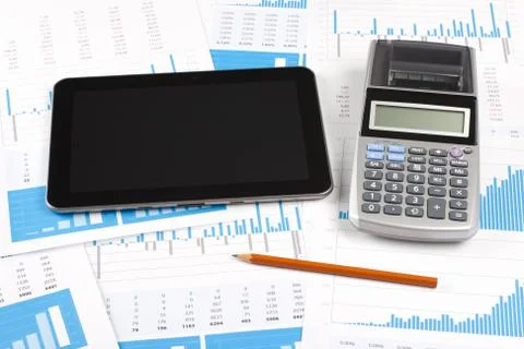 Business report analysis Stock Photos