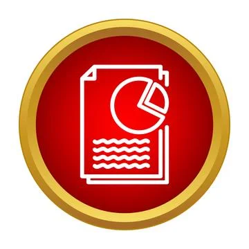 Business report analyzing data with pie chart icon Stock Illustration