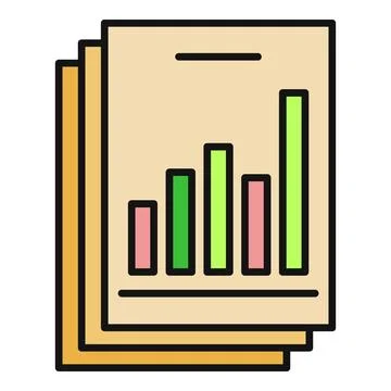 Business report analyzing financial data showing growth statistics Stock Illustration